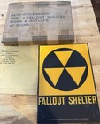1 Vintage Fallout Shelter Sign 10x14  Authentic 1950s-60s Government Issue Metal