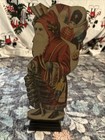 German  Large Old World Santa On Wood Stand Nice Estate