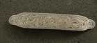 Vtg Diablo Co Sterling Silver 5  Floral Engraved Hair Barrette Clip
