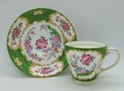 Vintage Abj Grafton Bone China Demitasse Tea Cup   Saucer  England  Floral