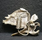 Wg01140  nos  Cool Vintage 1980 Cut-out     eagle     Artwork Pewter Belt Buckle