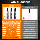 Black Car Touch Up Paint Pen 3 Pack Scratch Repair High Gloss Automotive Paint