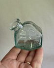 Vintage Antique Aqua Glass Igloo Ink Bottle  par-a-sol 