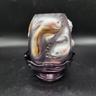 Fenton Atlantis Koi Fish Amethyst Artist Signed Fairy Lamp M  Olmstead