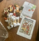 Vintage 1979 Bernat Quick Stitch Crewel Kit September Garden Embroidery Nos