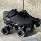 Carrera Riedell Black Speed Skates 105b  2 Sure Grip Wheels Men s Size 5