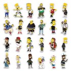 50pcs The Simpsons Stickers Bart Homer Cartoon Waterproof Vinyl Decals