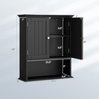 Costway Wall Mount Bathroom Cabinet Storage Organizer Medicine Cabinet Black