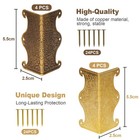 4 Pcs Baseboard Corner Protectors vintage 2 17 Inches X 0 88 Inches  Bronze