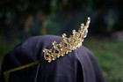 Gold Crystal Tiara Bridal Small Crown Birthday Wedding Gift Diadem Prom Metal 