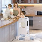 2 In 1 Step Stool For Kitchen Helper Fall-resistant Toddler Tower Step Stool Us