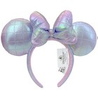 Disney Parks Purple Pink Aurora Ribbon Minnie Mickey Mouse Ear Bow Headband New