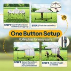 10x10 Pop Up Canopy Tent Heavy Duty Commercial Instant With Sidewall White