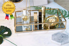Tray Mirror Gold Dresser Ornate Tray Metal Decorative Tray Jewelry Perfume Organ