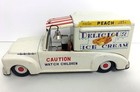 Vintage 1950s Japanese Tin Friction Truck Delicious Fresh Peach Litho Toy