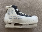 Henrik Lundqvist Sweden Olympic Gold Signed Game Used Skate Photo Match Steiner
