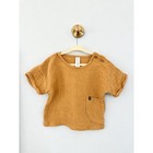Modern Moments Gerber 3t Muslin Gauze 2 Piece Shirt Shorts Set Mustard Color