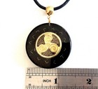 Orgone Pendant Necklace Triskelion Black Tourmaline   Shungite  Emf Protection