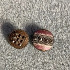 4 Antique Steel Cup Buttons Stamped Brass 1 Tinted 1 Picture Of Tropical Ruins