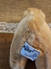 Vintage Small Tan Russ  Teddy Bear 6    With Red Bow  Stuffed Animal Item 7593