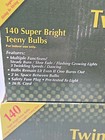 3 Twinkle Christmas Lights Strands 140 Super Bright Teeny Clear Bulbs Green Cord