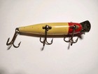 Pflueger Palomine Vintage Wooden Fishing Lure Red Head Glass Eyes 4 1 4  