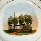 Kingston Church Ny New York  Antique  Souvenir China Trinket Dish Plate