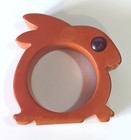 Vintage Butterscotch  Bakelite Bunny Rabbit Napkin Ring