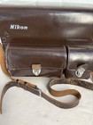 Genuine Nikon F Fb-5 Slr Camera   Nikkor Lens Leather Compartment Hard Case