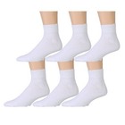 12 Pairs Womens White Ankle Sport Cotton Socks Medium Weight  Usa Made Free Ship