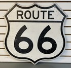 Distressed Route 66 Metal Sign- Old Classic Highway Style  Man Cave Wall 24   x24   