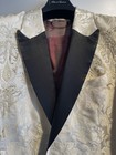 Robert Graham Limited Edition Cream gold Jacquard One Button Tuxedo Jacket 44