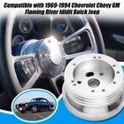 Temsone 5   6 Hole Billet Steering Wheel Hub Adapter Compatible With Silver 