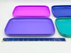 Set Of 4 Rectangle Tupperware 11  X 7  Luncheon Picnic Platter Tray Plate  2225