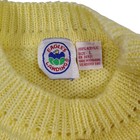 Vtg Eagle s Landing Kid s Yellow Crew Neck Sweater Size L Made In Hong Kong