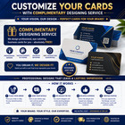 Custom Business Cards Printed Full Color - Premium Matte  Spot Uv  Gold Foil