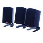 Lot Of 3 Klipsch Promedia Thx Satellite Speakers Set Of 3 Black W  Stands