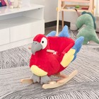 Kids Ride On Rocking Horse Toy Parrot Rocker With Fun Music   Soft Plush Fabric