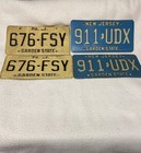 Garden State New Jersey License Plates Nj Vintage Yellow Pair Of 2 844 Ipb Read 