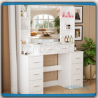 Makeup Vanity Table Set With Lighted Mirror  7 Drawers Dressing Desk Extra Large