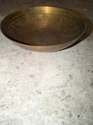 Antique Persian Brass Bowl Hand Engraved Floral Medallion Islamic Design