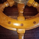 Nautical Boat Wooden Ship Wheel 16  Inch Steering Wall Decor Wood Brass Natural