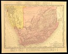 1900 Vintage South Africa Map Wall Art Decor Original Old Antique Dated