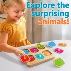 Wooden Animal Peg Puzzle  Baby Puzzles 12-18 Months Montessori Baby Toys For    