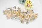 Gold Tone Hair Comb Bridal Wedding Crystal Rhinestone Hair Accessories Ha1926