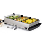 Elite Platinum 3 X 2 5 Qt  Stainless Steel Electric Buffet Server