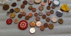 Misc Lot  2 Of Coins  Tokens    Junk Drawer Misc Vtg Token Stuff Medal Etc