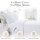 Duvet Cover Set Easy Care Queen Set 2 Pillow Shams Comforter Cover White