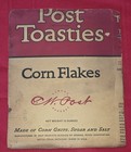 Post Toasties 1938 Cereal Box Cut Outs Walt Disney Snow White   7 Dwarfs Uncut