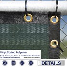 Customize 4ft Green Fence Privacy Screen Coated Polyester Mesh Commercial 280gsm